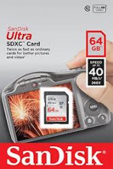 Thẻ nhớ Sandisk Ultra SDHC 64GB-40mb/s